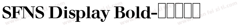 SFNS Display Bold字体转换